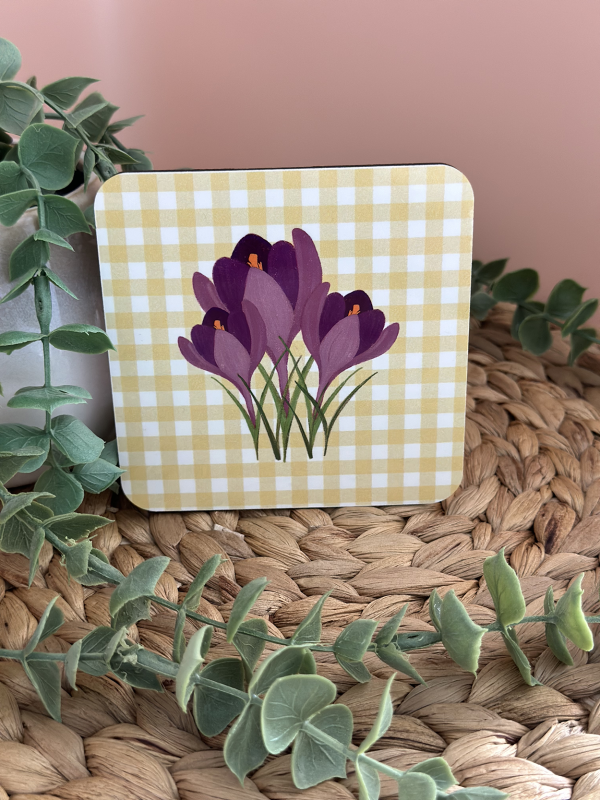 Crocus Mdf Coaster Gloss